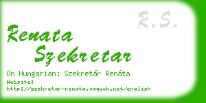 renata szekretar business card